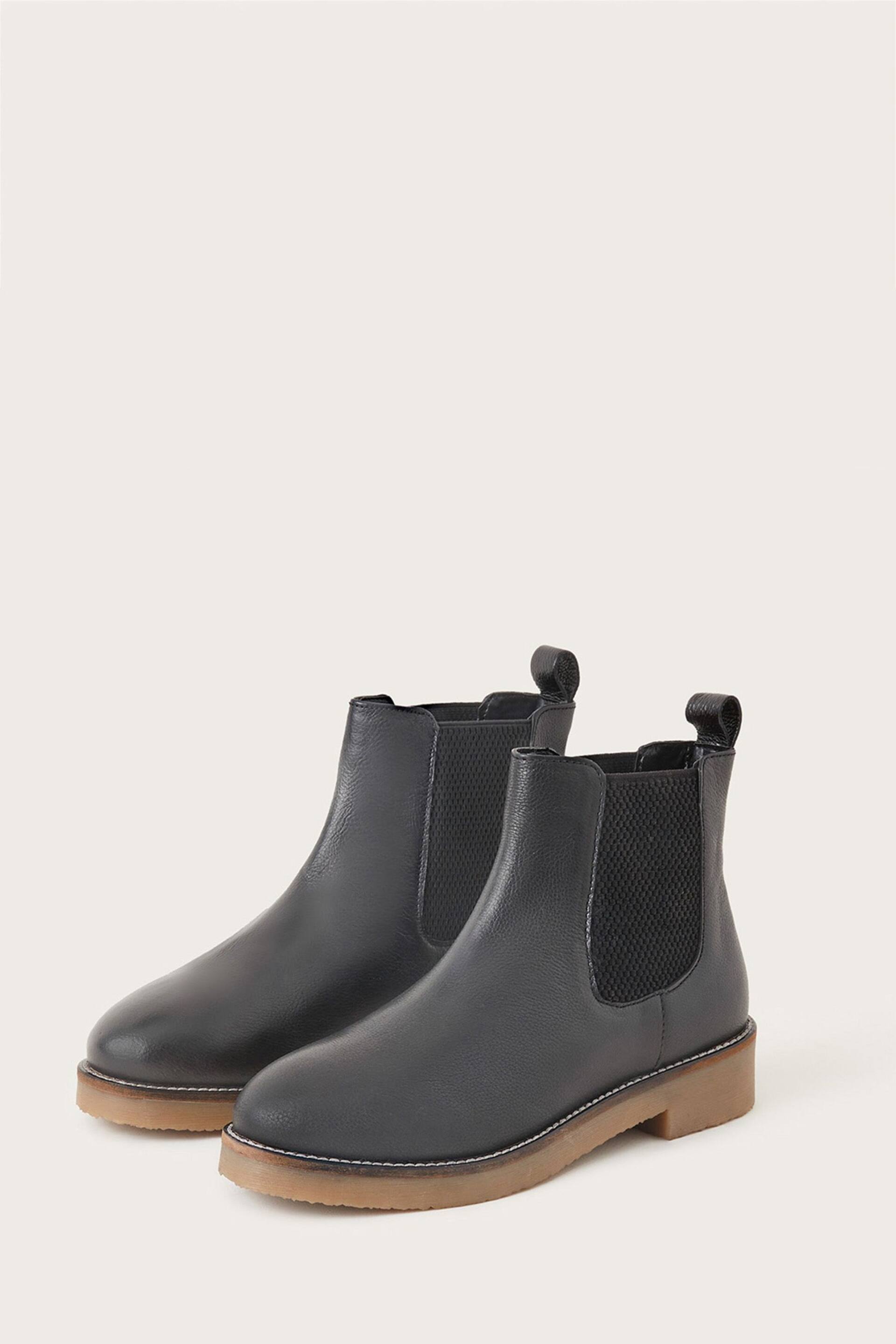 Monsoon Black Leather Chiswick Chelsea Boots - Image 2 of 3