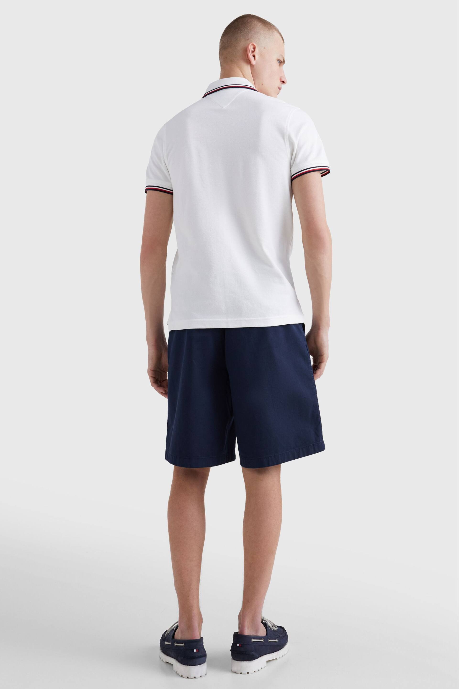 Tommy Hilfiger Organic Cotton Slim Fit White Polo Shirt - Image 2 of 5