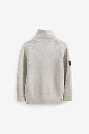 Grey Utility Zip Neck Jumper (3-16yrs) - Image 2 of 3