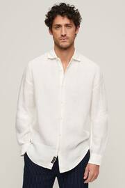 Superdry Optic Studios Casual Linen Long Sleeved Shirt - Image 1 of 7