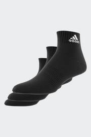 adidas Dark Black Cushioned Sportswear Ankle Socks 3 Pack - Image 3 of 6