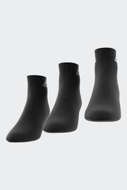 adidas Dark Black Cushioned Sportswear Ankle Socks 3 Pack - Image 4 of 6