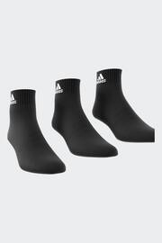 adidas Dark Black Cushioned Sportswear Ankle Socks 3 Pack - Image 6 of 6
