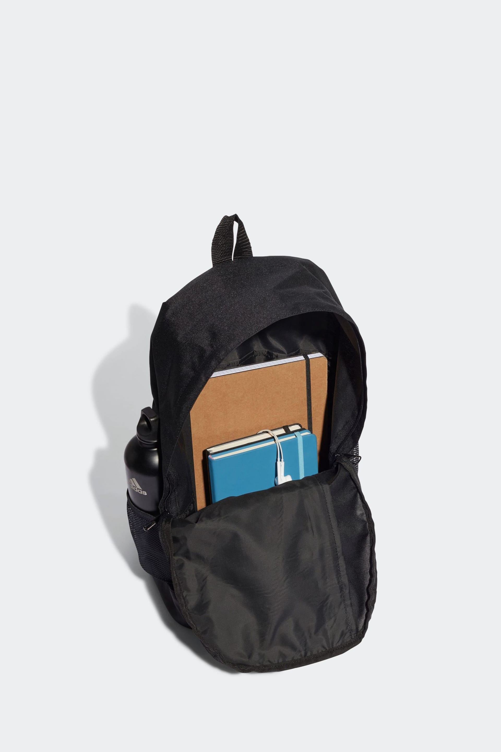adidas Black Linear Backpack - Image 3 of 5
