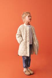Neutral Longline Quilted Padded Coat (3-16yrs) - Image 5 of 7