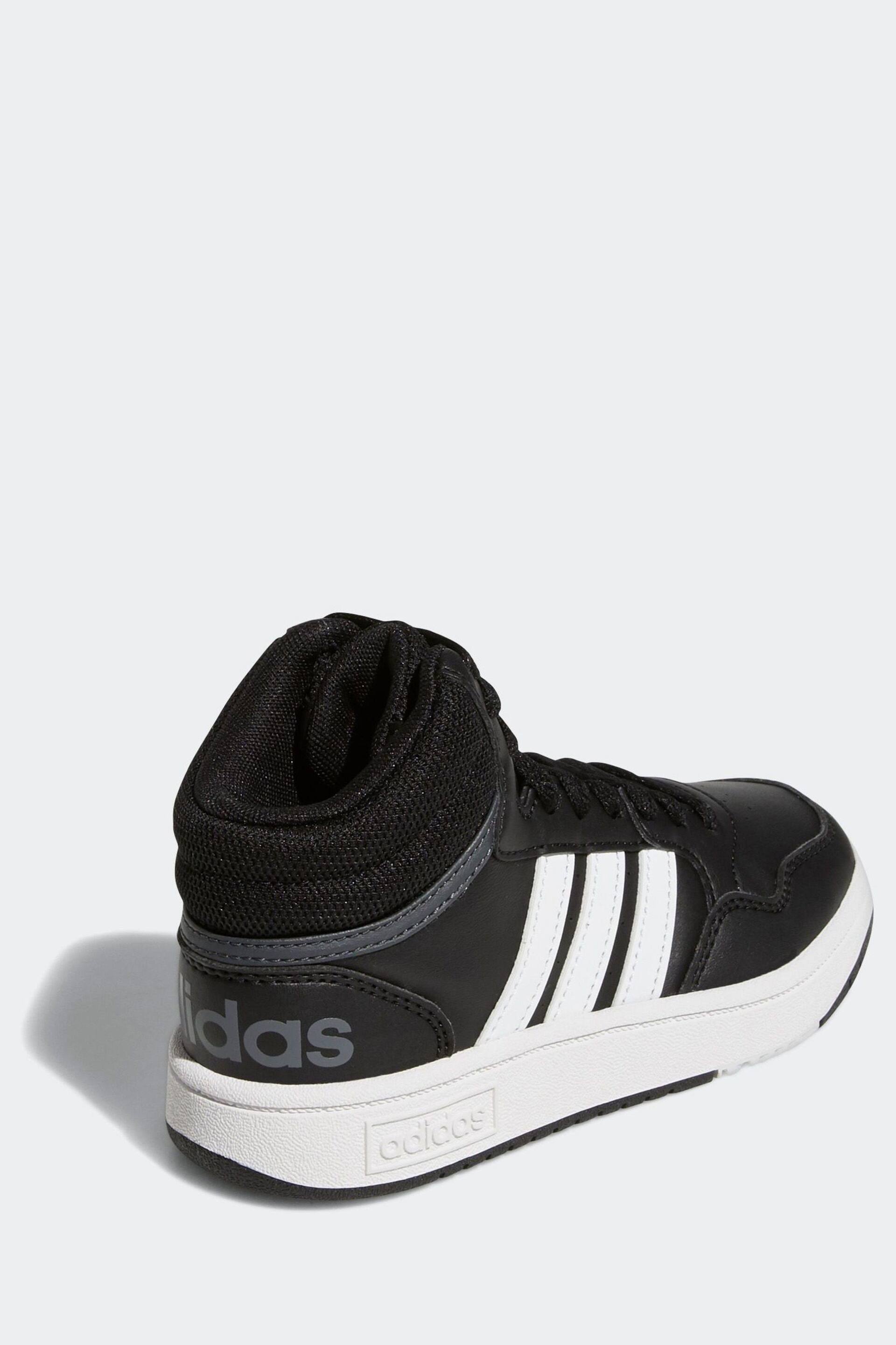 adidas Black/white Hoops Mid Shoes - Image 4 of 9