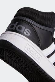 adidas Black/white Hoops Mid Shoes - Image 8 of 9