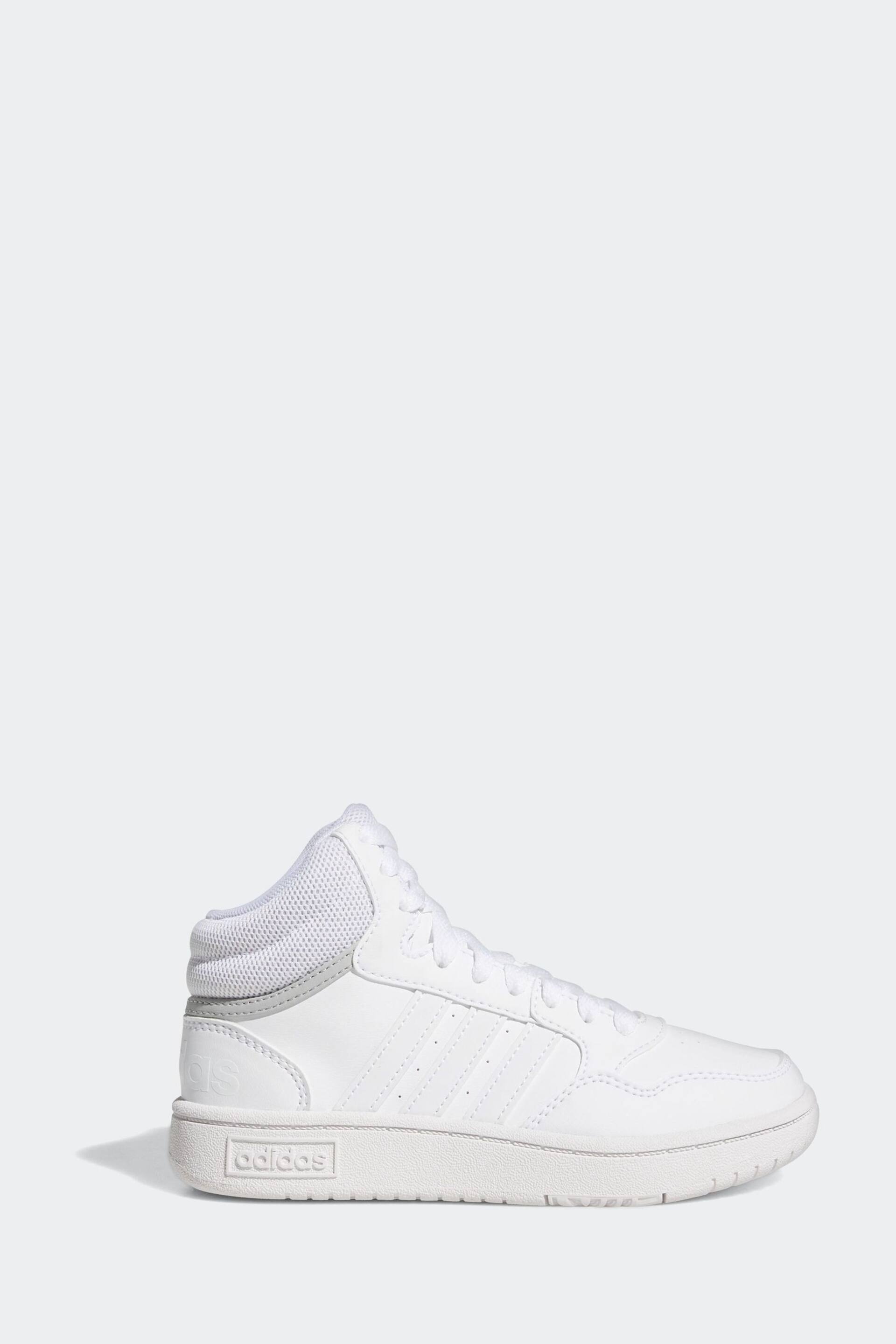 adidas White Hoops Mid Shoes - Image 3 of 9