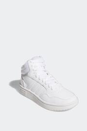 adidas White Hoops Mid Shoes - Image 4 of 9
