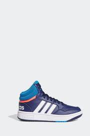 adidas Navy/White Hoops Mid Shoes - Image 1 of 9