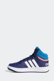 adidas Navy/White Hoops Mid Shoes - Image 2 of 9