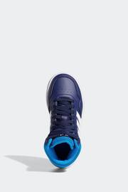 adidas Navy/White Hoops Mid Shoes - Image 6 of 9