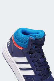 adidas Navy/White Hoops Mid Shoes - Image 8 of 9