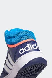 adidas Navy/White Hoops Mid Shoes - Image 9 of 9