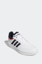 adidas Originals Pink white black Hoops 3.0 Low Classic Trainers - Image 2 of 9