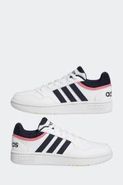 adidas Originals Pink white black Hoops 3.0 Low Classic Trainers - Image 4 of 9