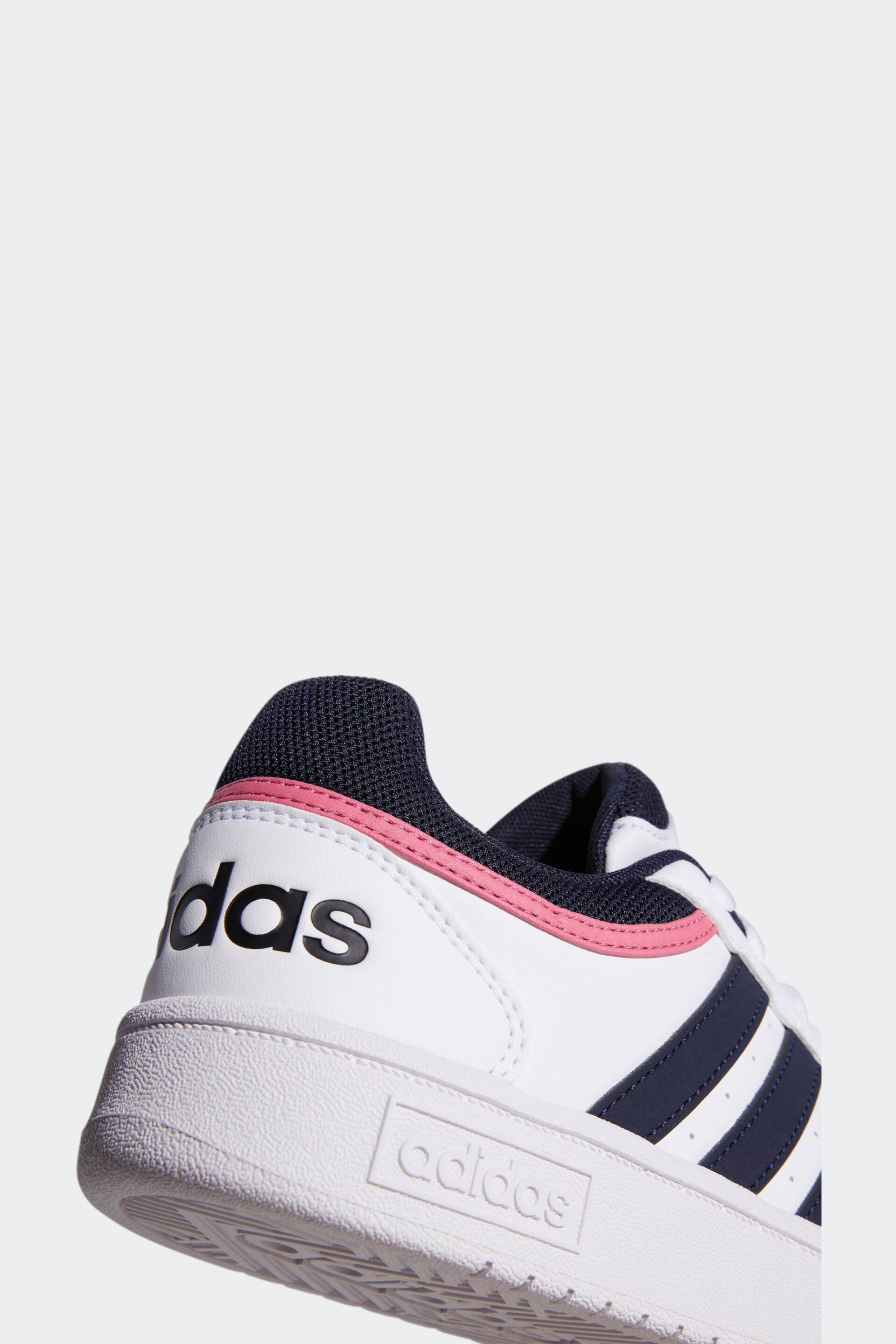 adidas Originals Pink white black Hoops 3.0 Low Classic Trainers - Image 7 of 9