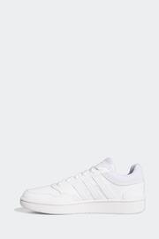 adidas Originals White Hoops 3.0 Low Classic Trainers - Image 3 of 11