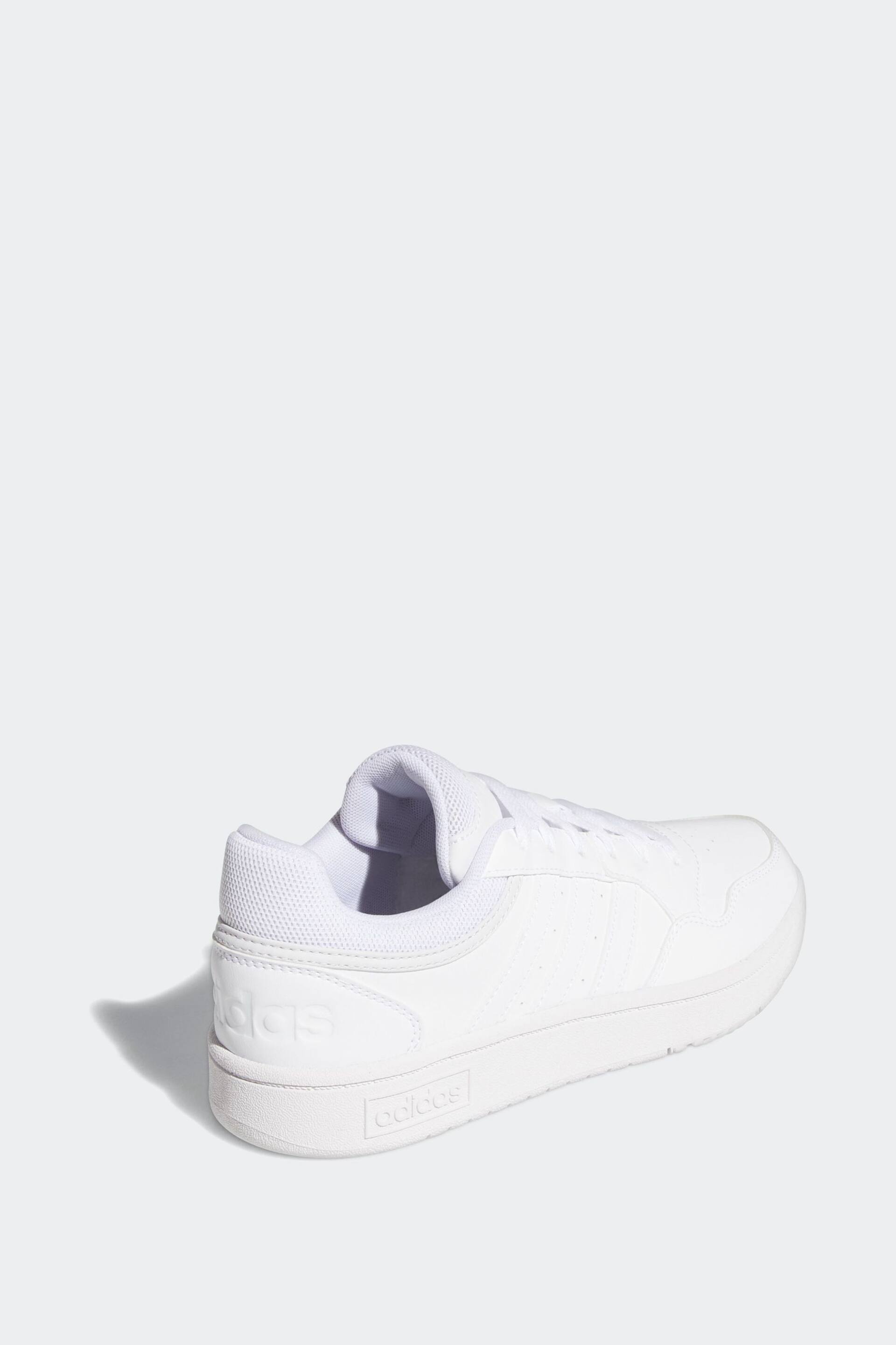adidas Originals White Hoops 3.0 Low Classic Trainers - Image 5 of 11