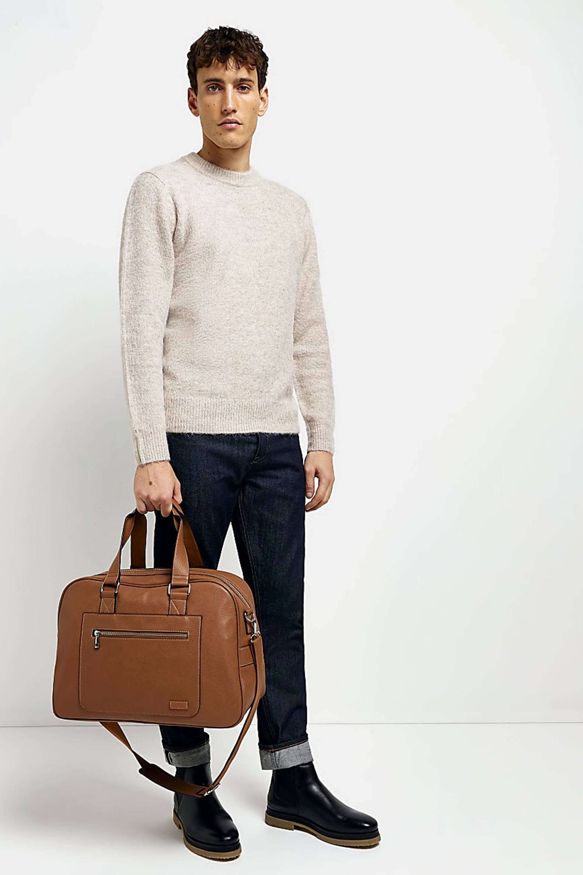 River Island Brown Light Holdall - Image 1 of 5