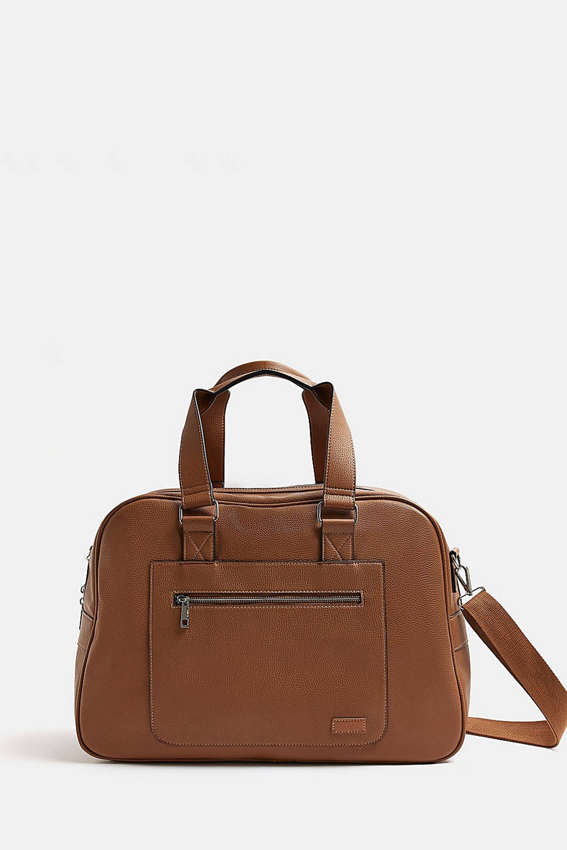 River Island Brown Light Holdall - Image 2 of 5