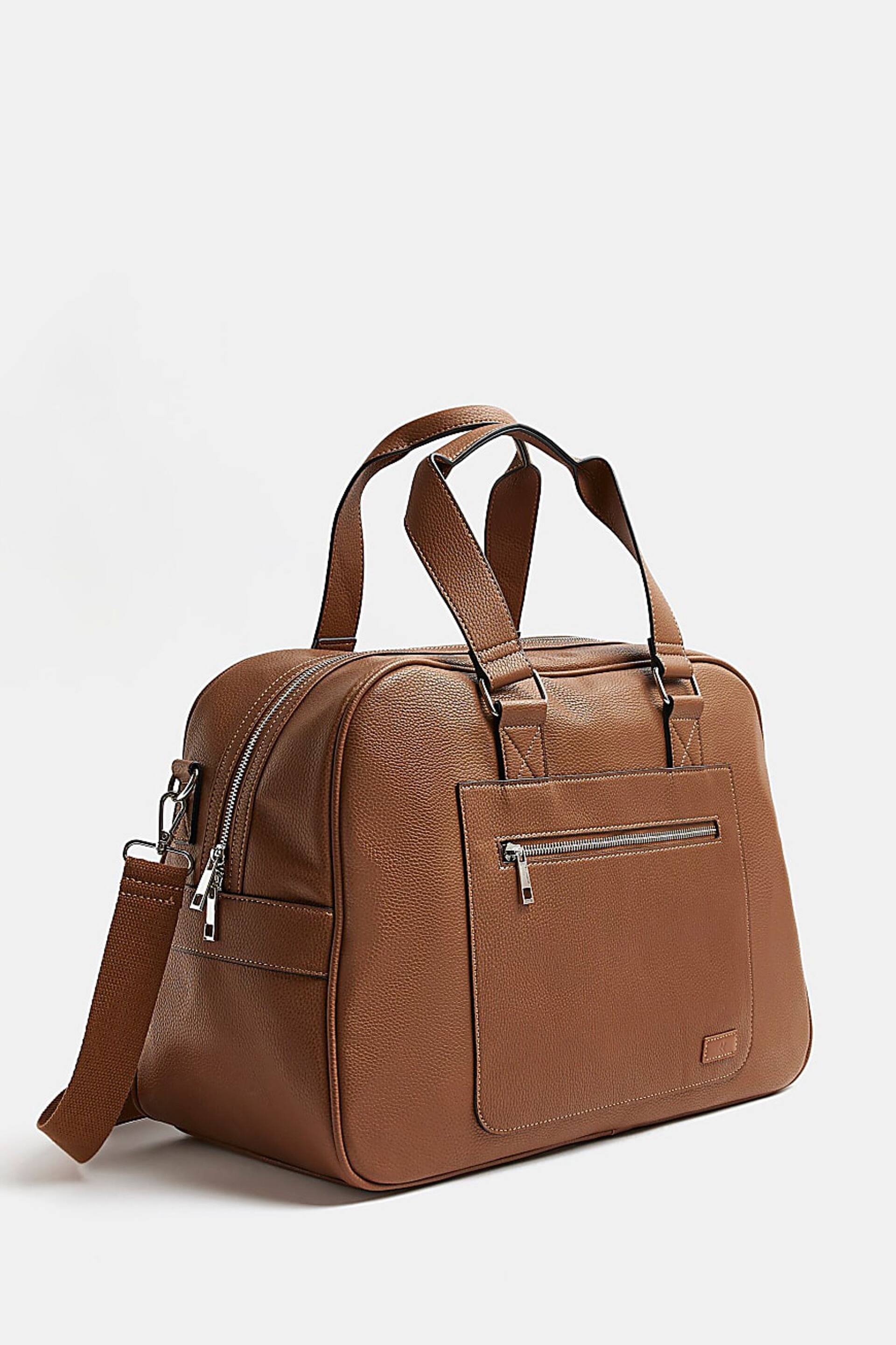River Island Brown Light Holdall - Image 4 of 5