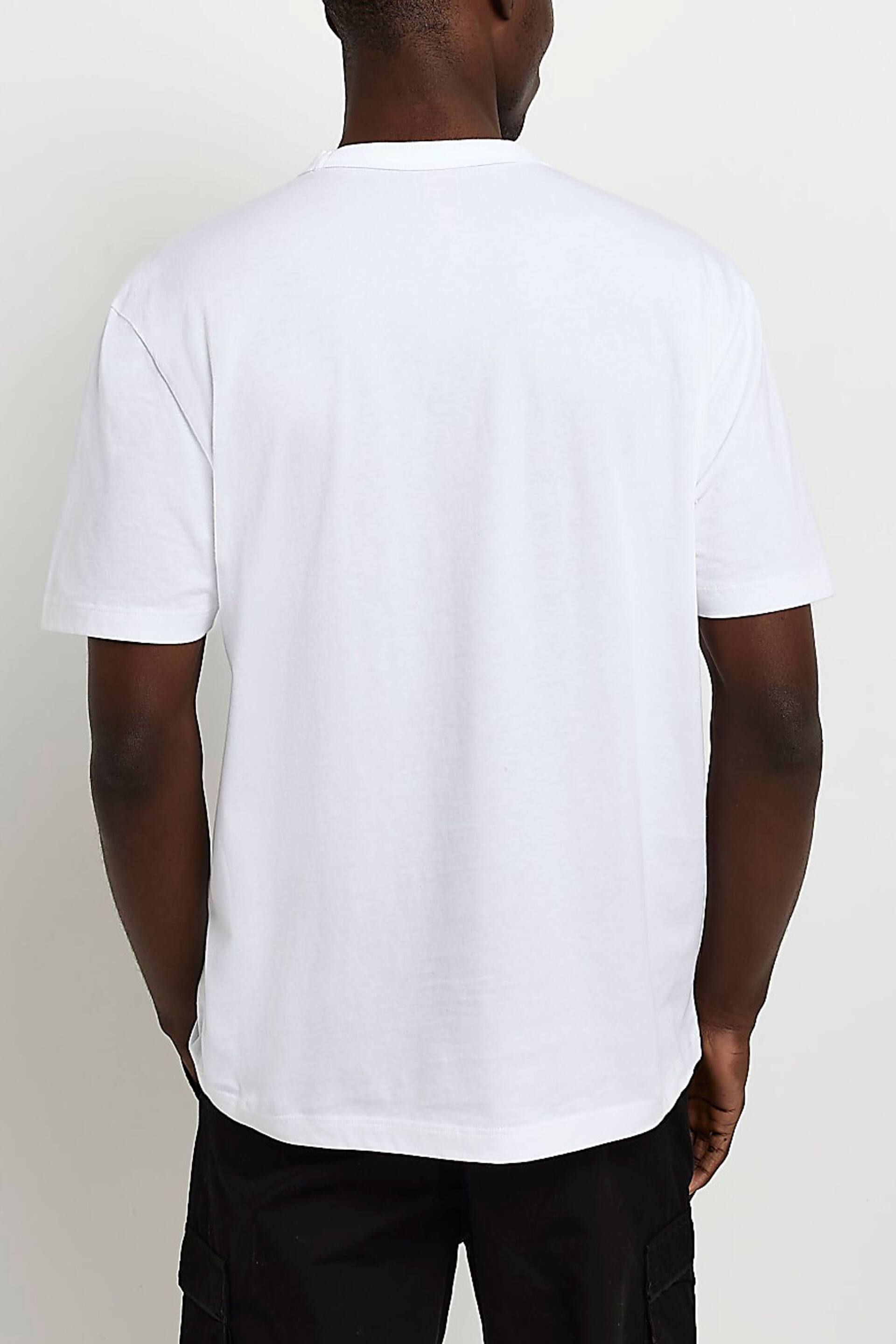 River Island White Regular T-Shirts 5 Pack - Image 4 of 6