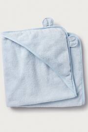 The White Company Boys Blue Bear Hooded Towel - Image 1 of 3