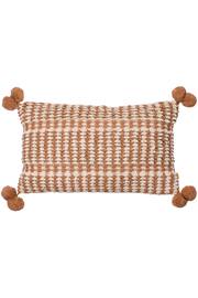 furn. Brown Ayaan Woven Loop Tufted Cotton Double Pom Pom Cushion - Image 3 of 5