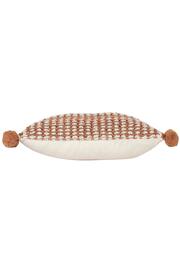 furn. Brown Ayaan Woven Loop Tufted Cotton Double Pom Pom Cushion - Image 5 of 5