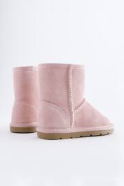 Pink Suede Tall Faux Fur Lined Water Repellent Pull-On Suede Boots - Image 5 of 7