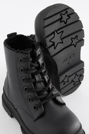 Black Warm Lined Lace-Up Boots - Image 5 of 5