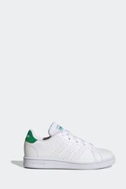 adidas Green/White Sportswear Advantage Lifestyle Court Lace Trainers - Image 1 of 9
