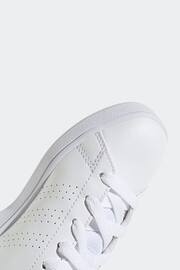 adidas Green/White Sportswear Advantage Lifestyle Court Lace Trainers - Image 9 of 9