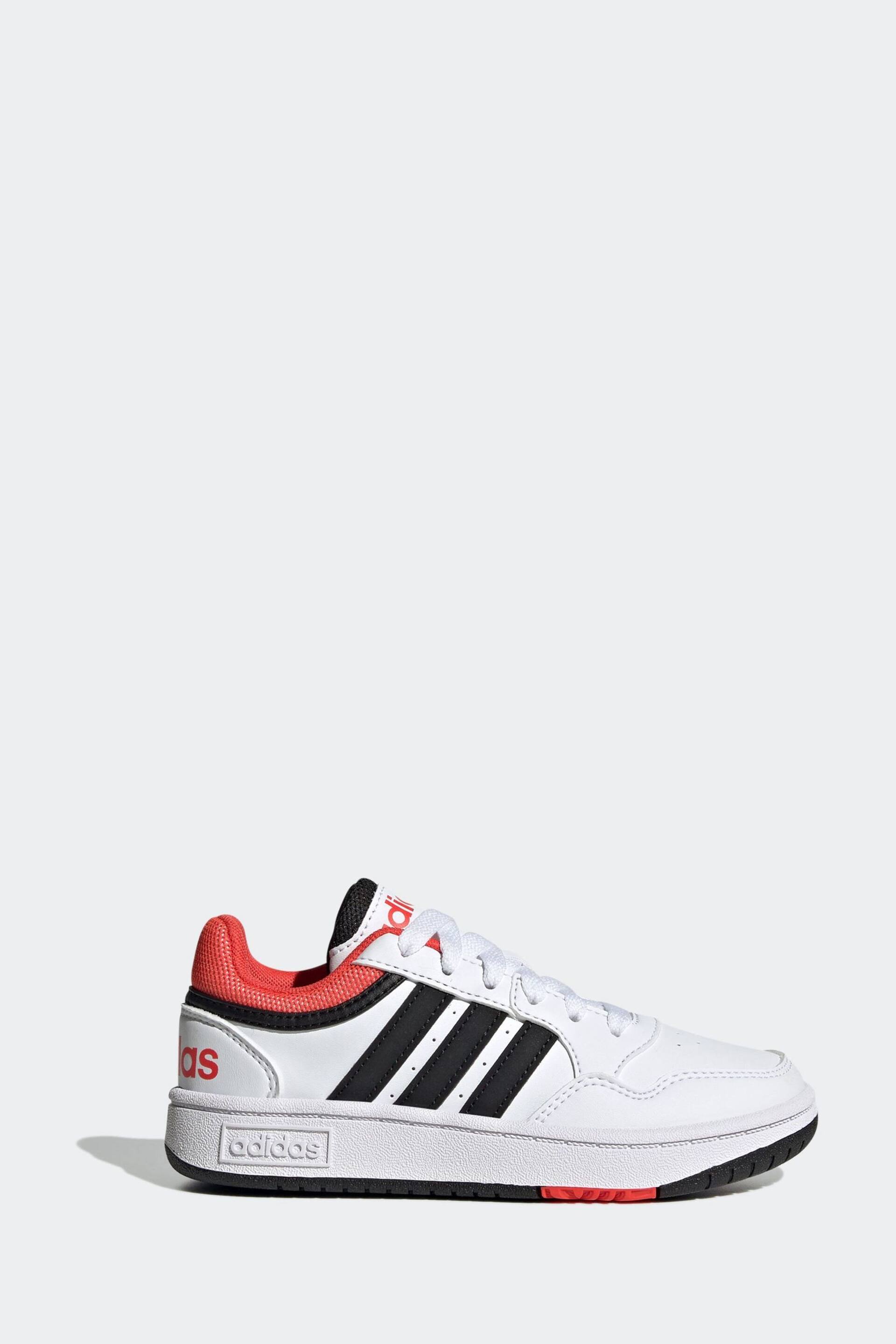 adidas White Hoops Trainers - Image 1 of 9