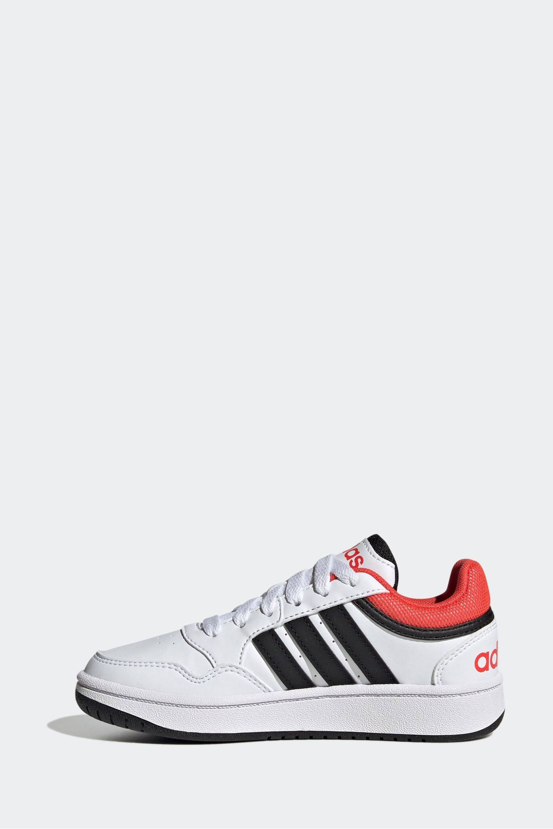 adidas White Hoops Trainers - Image 2 of 9