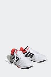 adidas White Hoops Trainers - Image 3 of 9