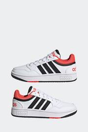 adidas White Hoops Trainers - Image 5 of 9