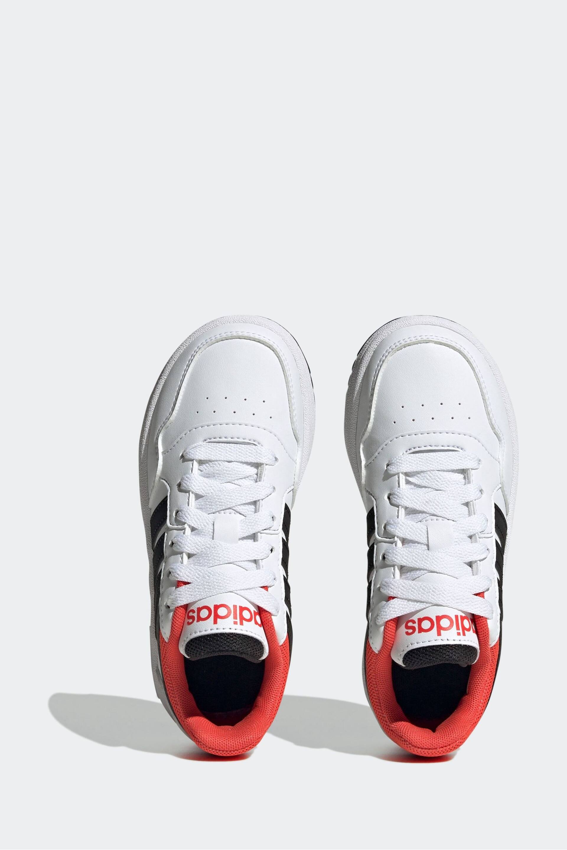 adidas White Hoops Trainers - Image 6 of 9