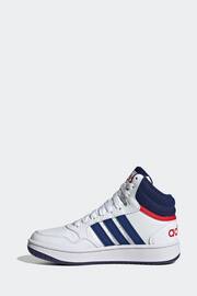 adidas White/Blue Hoops Mid Shoes - Image 2 of 9