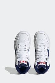 adidas White/Blue Hoops Mid Shoes - Image 6 of 9
