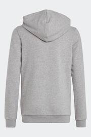 adidas Grey Sportswear Essentials Two Colored Big Logo Cotton Hoodie - Image 5 of 8