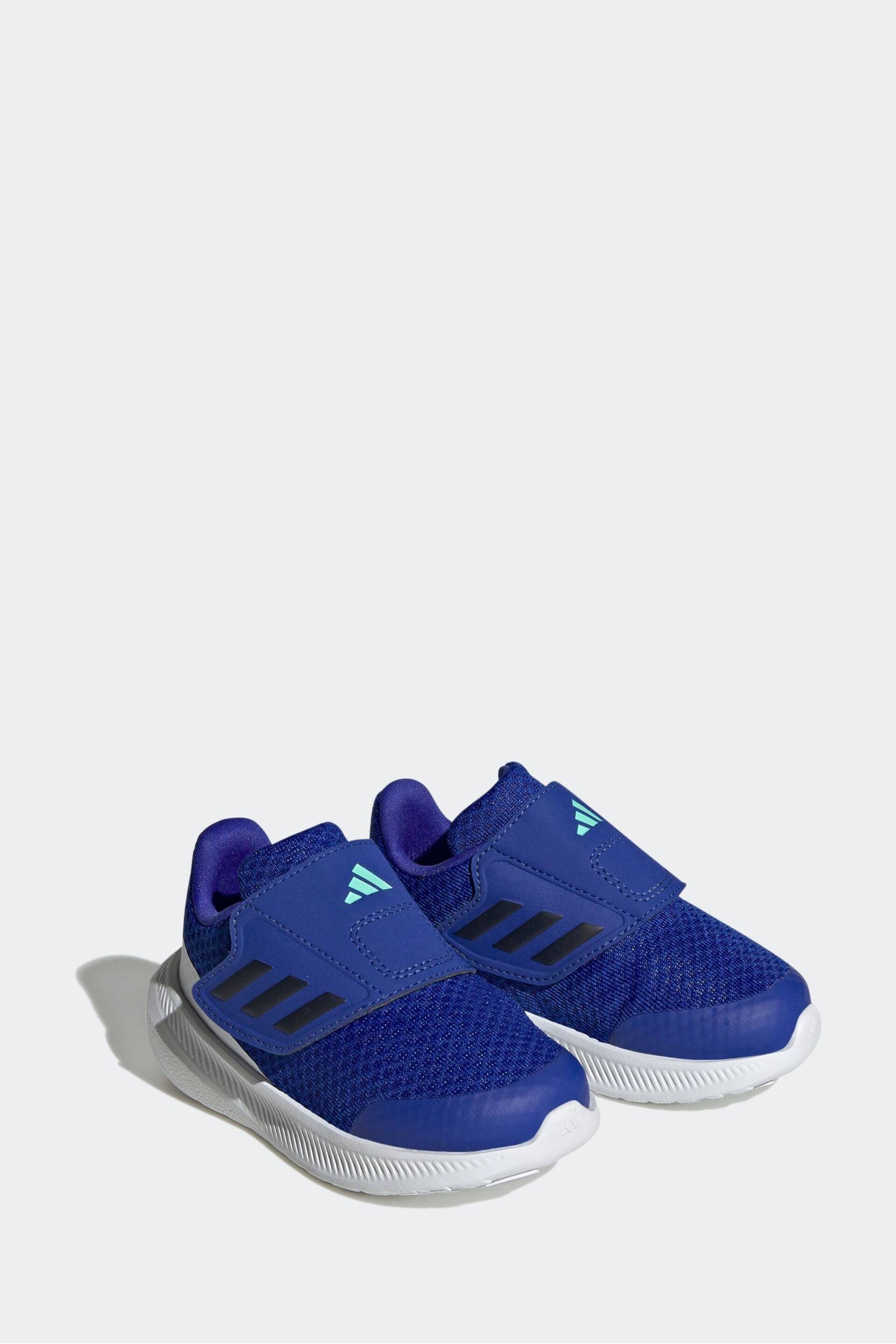 adidas Blue Sportswear Runfalcon 3.0 Hook And Loop Trainers - Image 4 of 9