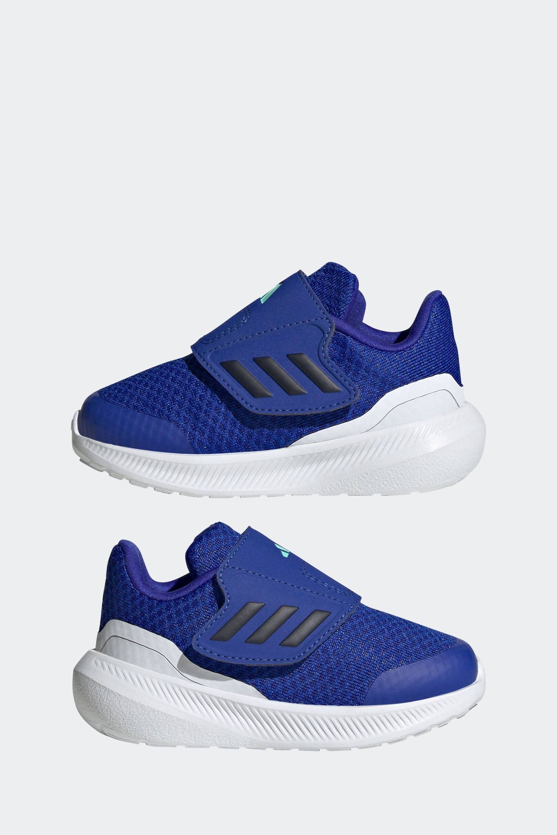adidas Blue Sportswear Runfalcon 3.0 Hook And Loop Trainers - Image 5 of 9