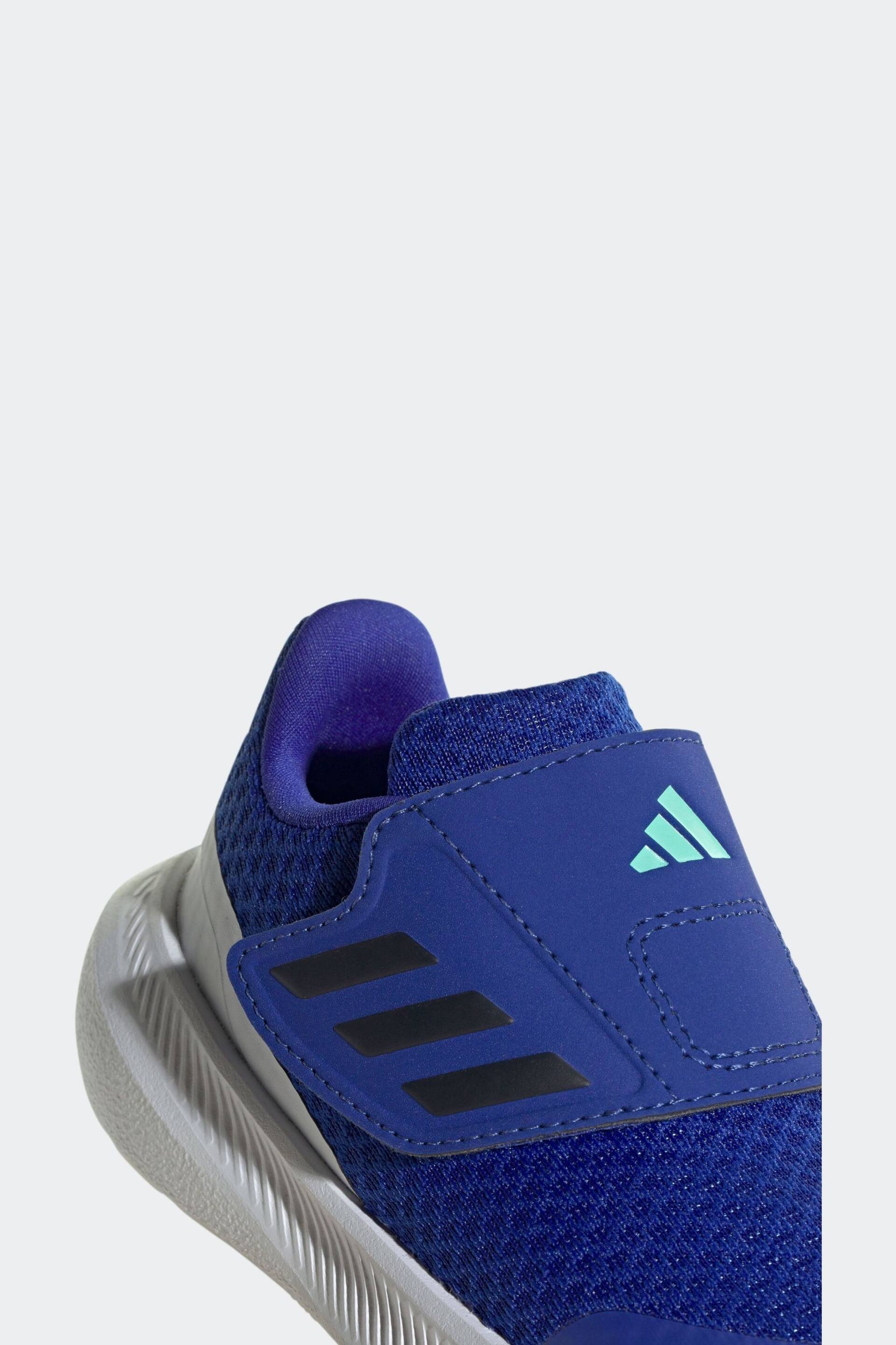 adidas Blue Sportswear Runfalcon 3.0 Hook And Loop Trainers - Image 9 of 9