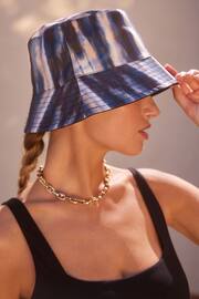 Navy Tie Dye Reversible Bucket Hat - Image 4 of 7