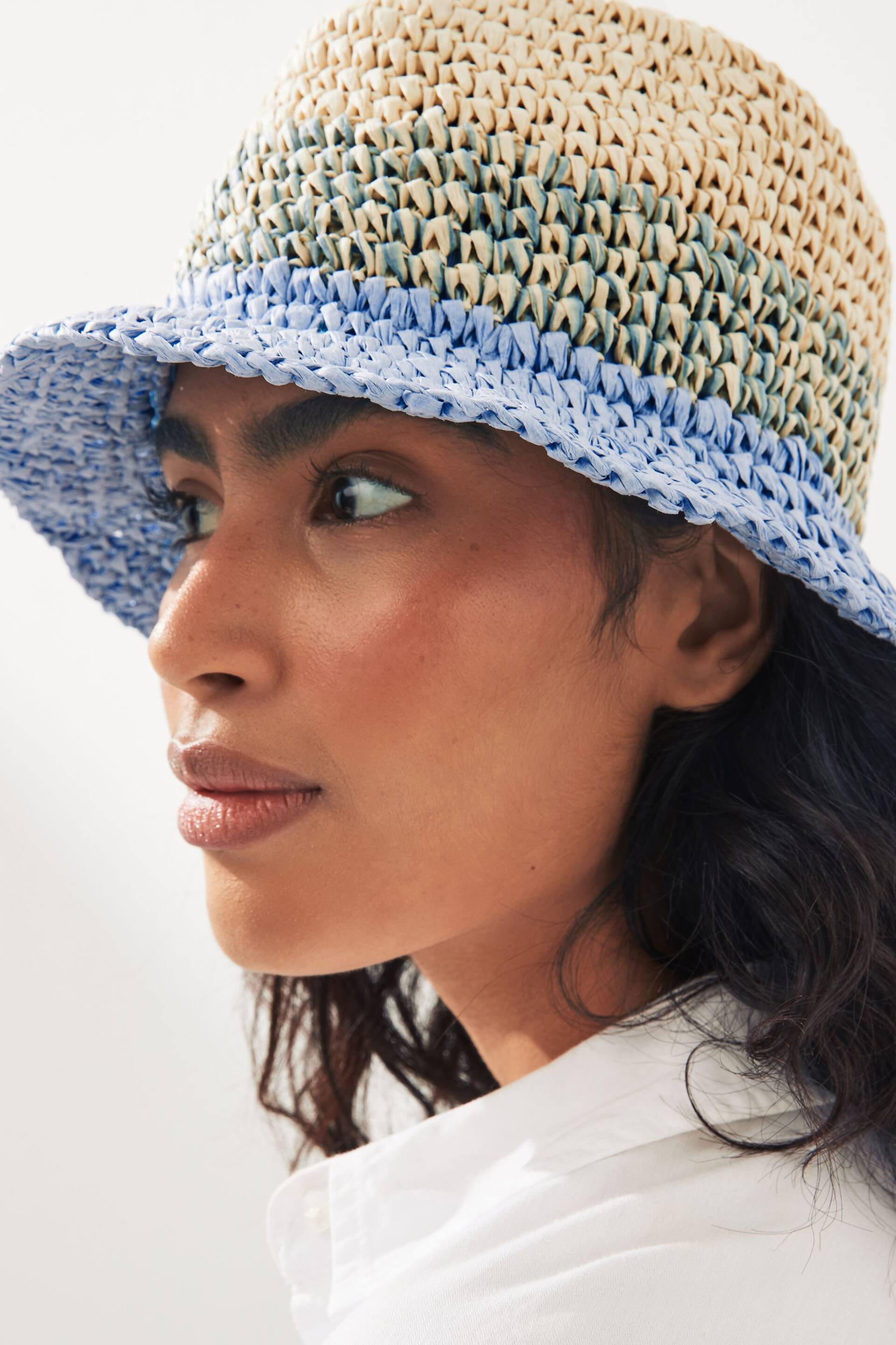 Blue Ombre Trilby Hat - Image 3 of 5