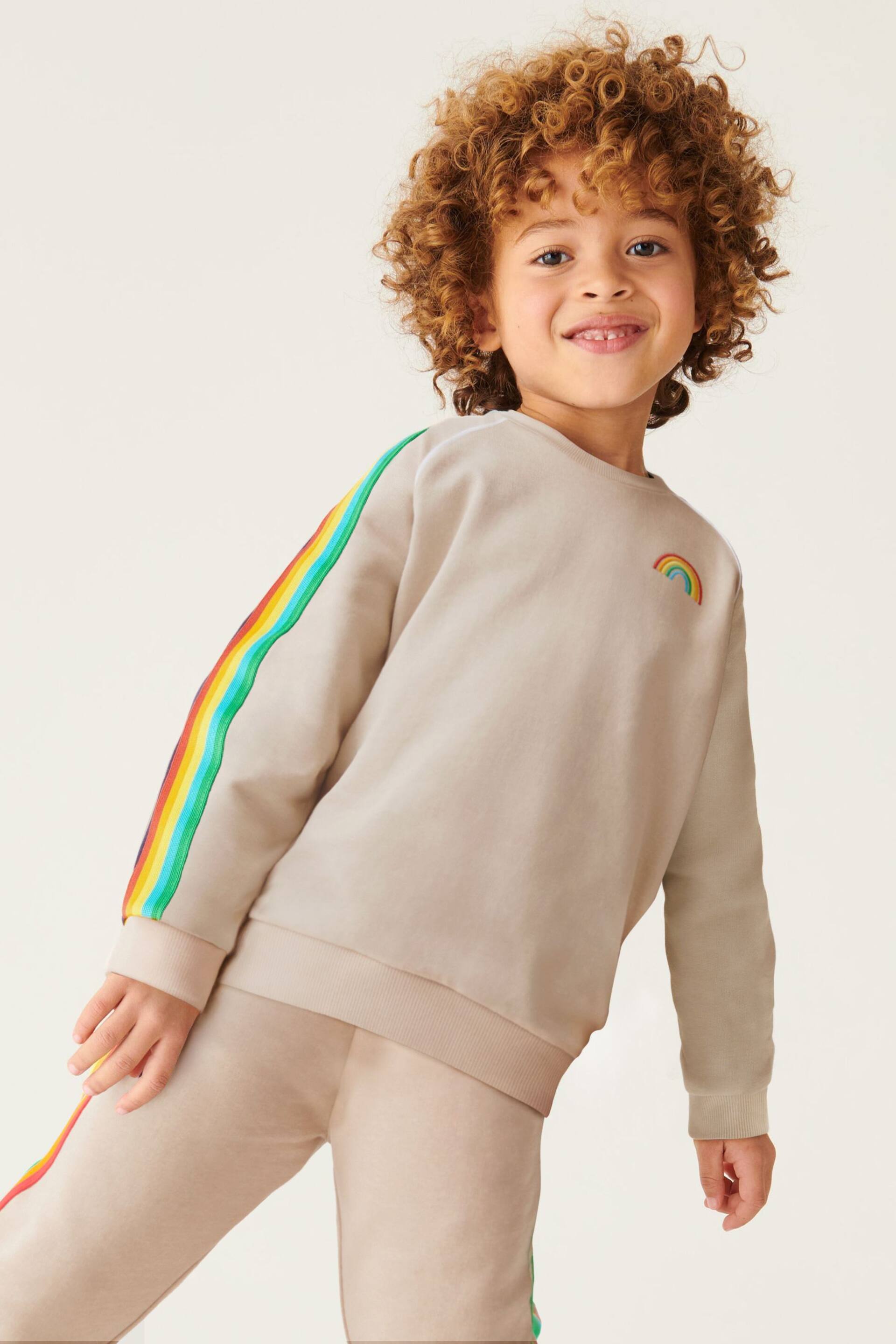 Little Bird by Jools Oliver Stone Rainbow Crew Neck Sweatshirt - Image 1 of 7