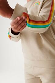 Little Bird by Jools Oliver Stone Rainbow Crew Neck Sweatshirt - Image 4 of 7