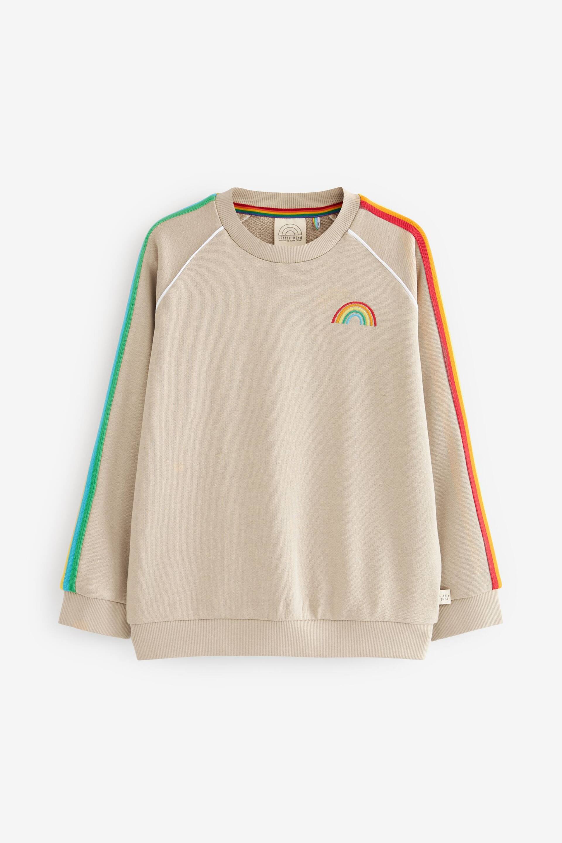 Little Bird by Jools Oliver Stone Rainbow Crew Neck Sweatshirt - Image 5 of 7